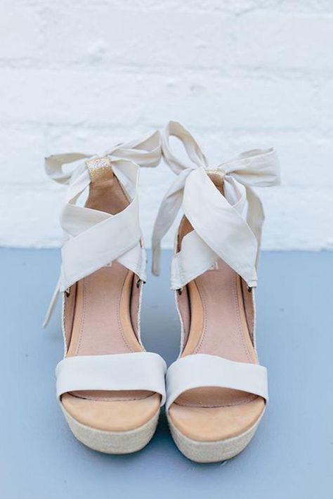 Beach Wedding Shoes Perfect For An Seaside Ceremony ★ #bridalgown #weddingdress Boho Wedding Shoes, Wedding Wedges, Casual Beach Wedding, Beach Wedding Sandals, Wedge Wedding Shoes, Beach Wedding Shoes, Wedding Dress Guide, Beautiful Beach Wedding, Wedding Shoes Bride