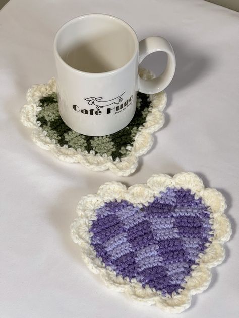 Coasters Pattern, Coasters Crochet, Instagram Heart, Crochet Lovers, Crochet Handmade, Crochet Coasters, Crochet Crafts, Cute Crochet, Crochet Projects