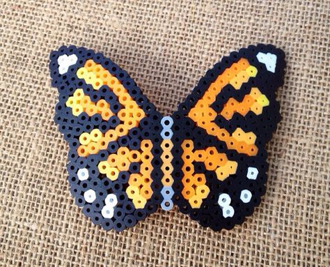 Large Hair Bow, Easy Perler Bead Patterns, Melty Bead Patterns, Beads Patterns, Art Perle, Bow Barrette, Hama Beads Design, Bead Crochet Patterns, Perler Bead Templates