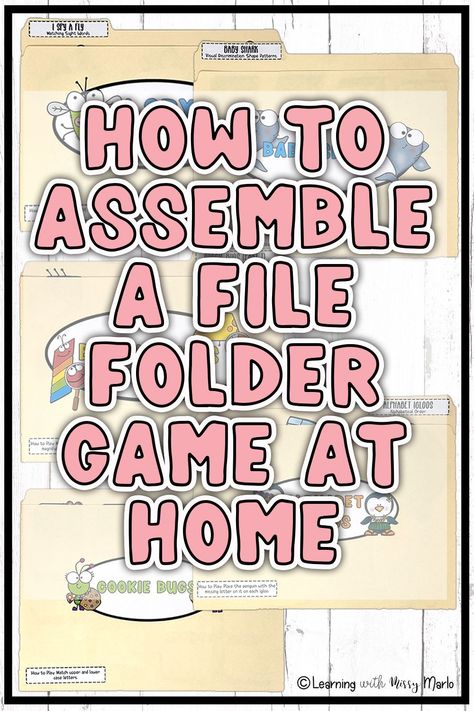 File Folder Games For Kindergarten, Folder Games For Toddlers, File Folder Games Free, Printable Folder, Folder Activities, Ab Patterns, File Folder Activities, Literacy Worksheets, Preschool Resources