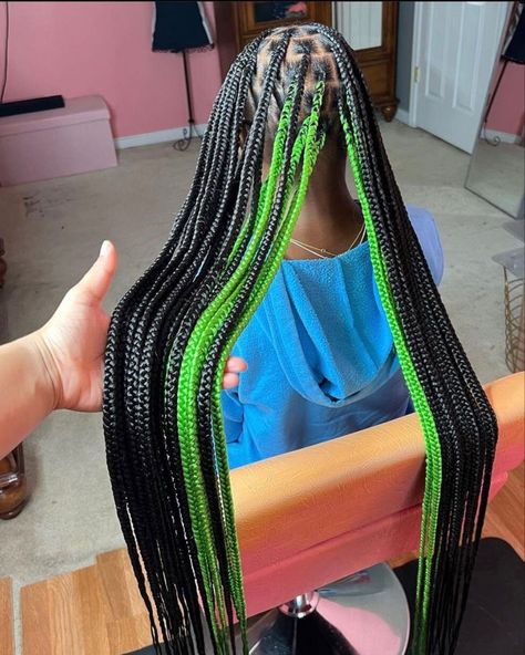 Green Braids, Christmas Styles, Peekaboo Hair, Big Box Braids Hairstyles, Colored Braids, Easter Hairstyles For Kids, Box Braids Hairstyles For Black Women, Cute Braided Hairstyles, Braids Hairstyles Pictures