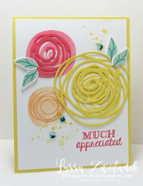 Swirly Scribbles: fun, dimensional rose cards! Su Swirly Scribbles, Card With Flowers, Bird Stamp, Stampin Up Catalog, Bird Cards, Stamping Up Cards, Su Cards, Floral Cards, Card Making Ideas