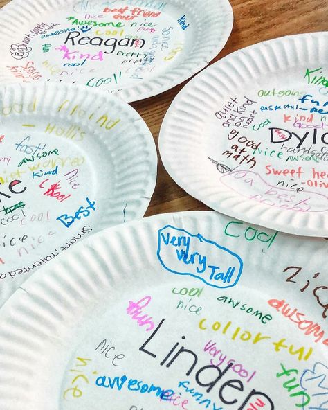 From Cursive and Crayons:  “Pass the Plate.” • Each student gets a plate, sit in a circle, and fill their plate with kindness. • Send home as a keepsake Eoy Activities, End Of The Year Party, Class Mom, Last Days Of School, Last Week Of School, Grade Three, End Of Year Party, End Of The Year Activities, End Of Year Activities