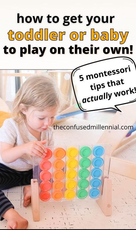 Encourage Independent Play, Toddler Independent Play, Independent Play For Toddlers, Toddler Independent Activities, Toddler Rules, Play Based Learning Activities, Not Having Kids, Baby Montessori, Independent Activities