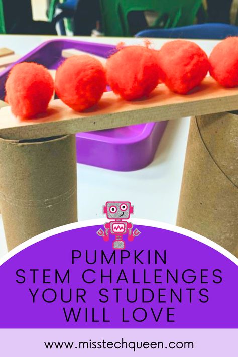 Pumpkins and STEM the perfect fall activity to keep your kids engaged and learning. Perfect for your elementary classroom or STEM lab.  Your students will love these fall challenges and projects that will get them thinking and doing. Great connections for pumpkin based books too!   #STEM " Fall Stem Kindergarten, Stem Pumpkin Activities Preschool, Pumpkin Stem Kindergarten, Stem Fall Activities Elementary, Autumn Stem Activities For Kids, Preschool Fall Stem Activities, October Stem Activities Elementary, Pumpkin Stem Activities Preschool, Fall Stem Activities Preschool