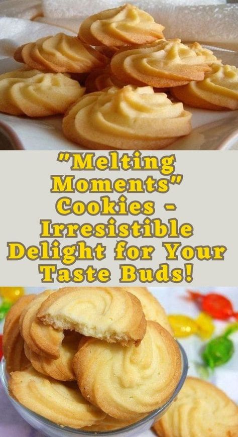 "Melting Moments" Cookies - Irresistible Delight for Your Taste Buds! Cinnamon Puff Pastry, Melting Moments Biscuits, Your Mouth Your, Melting Moments Cookies, German Baking, Melting Moments, Delicious Cookies, Homemade Apple, Biscuit Cookies