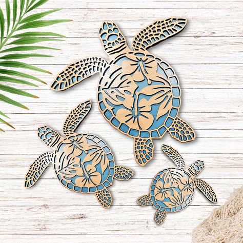 Sea Turtles Family Wall Art Tropical Hawaiian Home Decor Boho Sea Turtle Ohana Family Sea Turtle Decor Hanging Hardware Not Included - Etsy Hawaiian Home Decor, Sea Turtle Decor, Ohana Family, Sea Turtle Gifts, Ocean Turtle, Hawaiian Homes, Turtle Wall Art, Sea Turtle Art, Turtle Decor