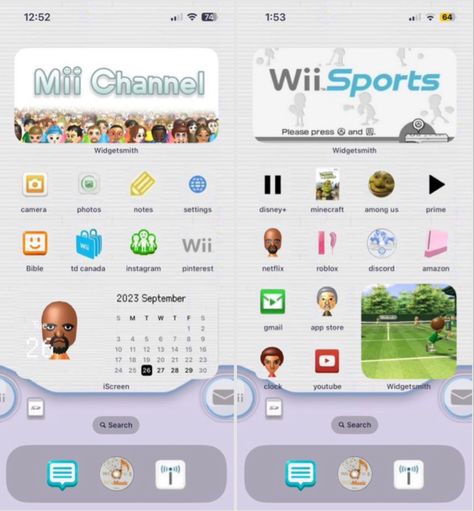 Wii Wallpaper Iphone, Nintendo Wii Widgets, Wii U Wallpaper, Wii Themed Phone, Wii Phone Theme, Wii U Aesthetic, Wii Widgets, Wii Background, 2000s Homescreen