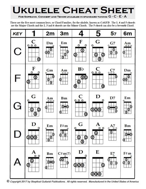 Ukulele Cheat Sheet! - Prescott Ukulele Guild Ukulele Cheat Sheet, Learn To Play The Ukulele, Ukulele Chord Chart Printable, Ukulele Picking Patterns, Ukulele Music Sheets, Music Cheat Sheet, Strumming Patterns Ukulele, Ukulele Chord Progression, Ukulele Notes