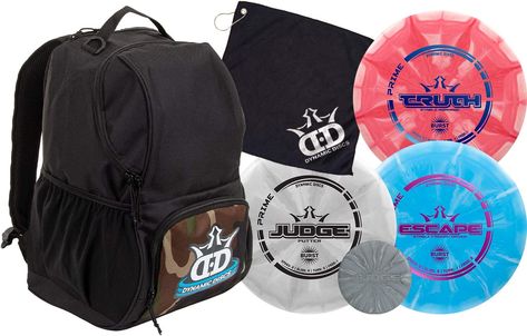 Cadet Backpack Disc Golf Bag Included | 17 + Disc Capacity | Prime Burst Frisbee Golf Set Included | Putter, Midrange, Driver | 170g Plus Family Games Outdoor, Disc Golf Bag, Disc Golf Baskets, Frisbee Golf, Mini Marker, Ultimate Frisbee, Golf Set, Golf Towels, Golf Bag