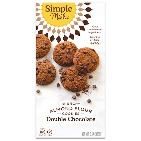 Crunchy Chocolate Chip Cookies, Simple Mills, Almond Flour Cookies, Organic Coconut Sugar, Double Chocolate Chip Cookies, No Flour Cookies, Double Chocolate Cookies, Crunchy Cookies, Unsweetened Chocolate