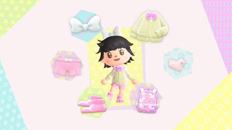 Cutecore Island Acnh, Acnh Face Design Code, Cutecore Animal Crossing Clothes, Cutecore Acnh Codes, Animal Crossing Cutecore, Cutecore Animal Crossing, Acnh Cutecore, Animal Crossing Kawaii, Kawaii Acnh