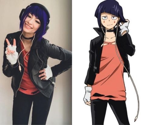 Diy My Hero Academia Costume, My Hero Academia Cosplay Diy, Cosplay Easy Ideas, Jirou Cosplay, Jiro Cosplay, Halloween Costumes Women Easy, Easy Anime Cosplay, Kyoka Jirou, Hero Academia Cosplay