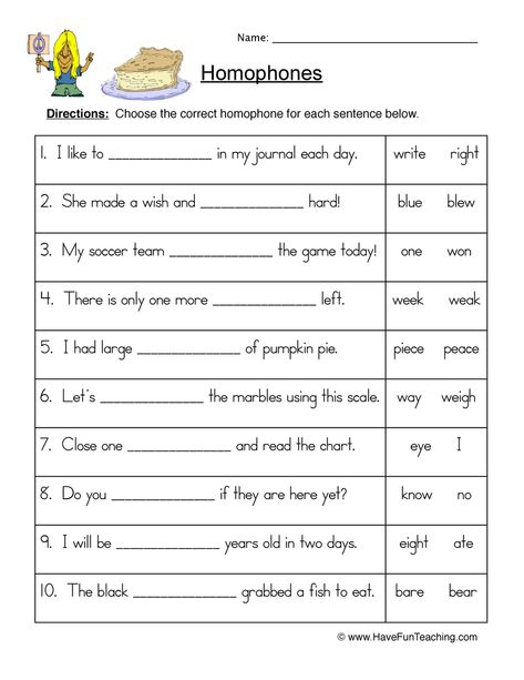 Homophones Worksheet: Read the sentences. Choose the proper form of the words right or write to complete each sentence. Information: Homophones Worksheet. Answer Key Included. Homophones Sentences, Homophones Activity, Homophones Worksheets, Materi Bahasa Inggris, Worksheets For Grade 3, Have Fun Teaching, English Grammar Worksheets, 2nd Grade Worksheets, English Worksheets For Kids