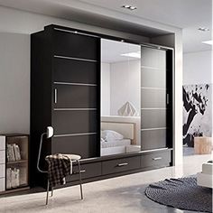 Sliding Wardrobe - A Choice of Modern Homes sliding wardrobe 12 roperos increíbles de diseño moderno LNCASTE Ideas Armario, 3 Door Sliding Wardrobe, Armoire Design, Diy Closet Doors, Sliding Door Wardrobe Designs, Wall Wardrobe Design, Luxury Architecture, Bedroom Cupboard, Modern Cupboard Design