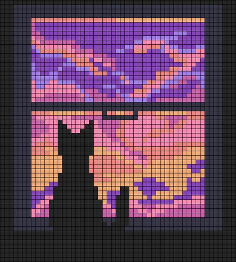 Alpha pattern #157750 | BraceletBook Pixel Painting Canvases, Cool Grid Patterns, Tapestry Pixel Art, Cross Stitch Art Wall Hangings, Large Alpha Patterns, Pixel Art Tapestry, Fun Pixel Art, 128x128 Pixel Art, Cat Pixel Art Grid