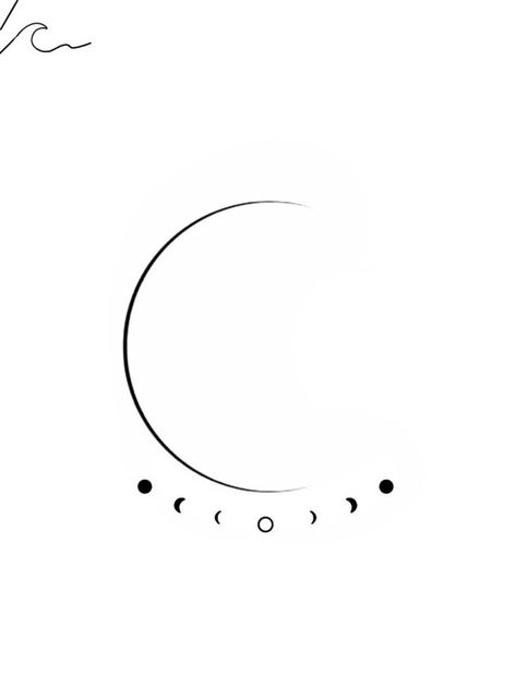 Tattoo Sonne, Luna Tattoo, Full Moon Tattoo, One Line Tattoo, Moon Phases Tattoo, Moon Tattoos, Circle Tattoo, Moon Tattoo Designs, Small Pretty Tattoos