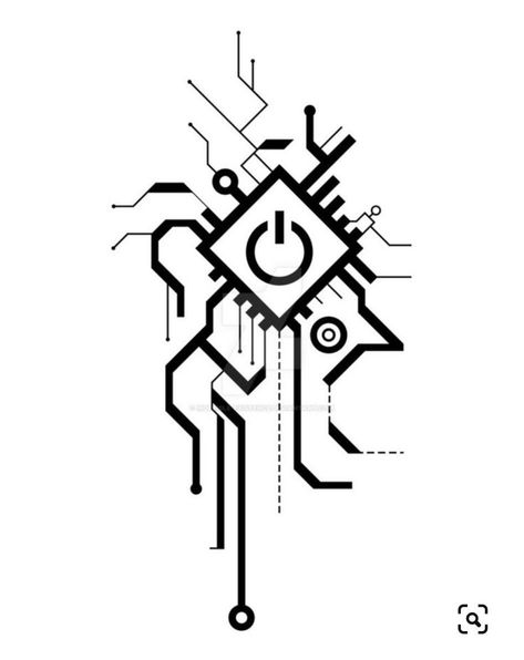 Circuit Tattoo, Circuit, Deviantart, Tattoos, Black