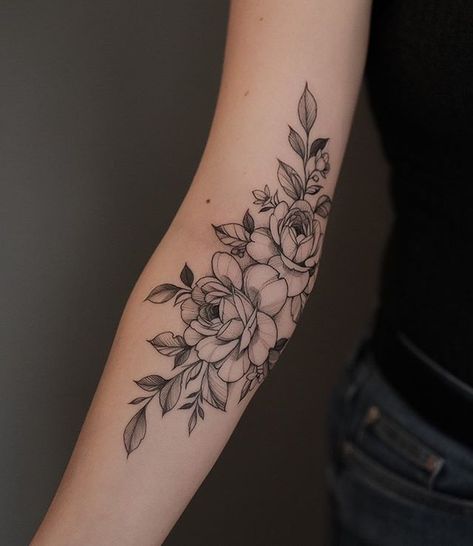 Elbow Scar Tattoo Cover Up, Tattoos To Cover Scars, Birthday Tattoo, Scar Tattoo, Elbow Tattoos, Tasteful Tattoos, Flowers Tattoo, Aesthetic Tattoo, Tattoo Outline