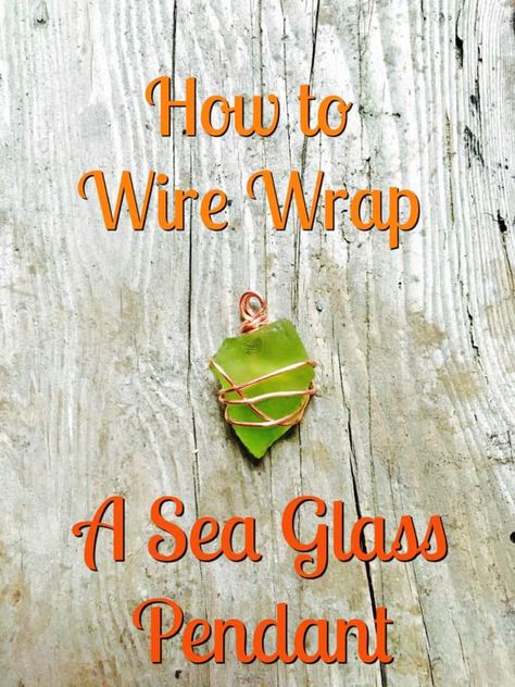 Sea Glass Jewelry Diy, Sea Glass Crafts Jewellery, Sea Glass Diy, Sea Glass Art Projects, Beach Glass Crafts, Wire Sculptures, Wire Wrapping Diy, Glass Diy, Wine Glass Art