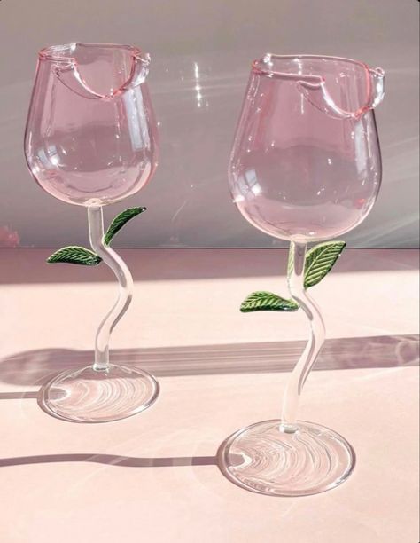 Decorated wine glasses