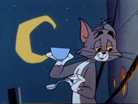 Jerry Core, Tom And Jerry Pictures, Night Mood, Chuck Jones, Tom And Jerry Cartoon, Tom Y Jerry, 90s Cartoons, Tom Jerry, Cartoon Profile Pictures