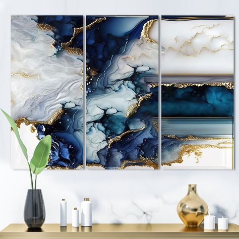 Designart "Abstract Geode White And Blue Marble I" Abstract Marble Canvas Art Print - 3 Panels | acrylic painting food
, kitchen artwork painting
, kitchen artwork painting
, acrylic painting kitchen art
, oil painting food
, kitchen paintings art wall decor
, kitchen paintings art wall decor bohemian
, fruit wall art
, fruit art print
, fruit painting prints
, abstract fruit painting
, fruit canvas painting Love Canvas Painting, Marble Abstract, Wall Canvas Painting, Business Decor, Abstract Canvas Wall Art, Blue Marble, Canvas Wall Art Set, Colorful Wall Art, Canvas Designs