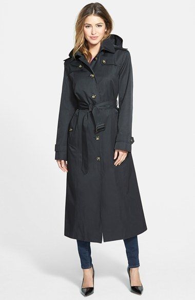 Black Trenchcoat, Single Breasted Trench Coat, Black Raincoat, Hooded Trench Coat, Classic Trench Coat, Concert Looks, Long Trench, Long Trench Coat, Raincoats For Women