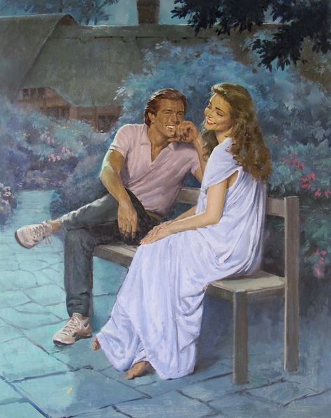 Bronwyn Core, Vintage Couple Art, Romance Illustration, Vintage Nightwear, Historical Romance Book Covers, Romance Book Covers Art, Romance Covers Art, Old Fashioned Love, Australian Painting