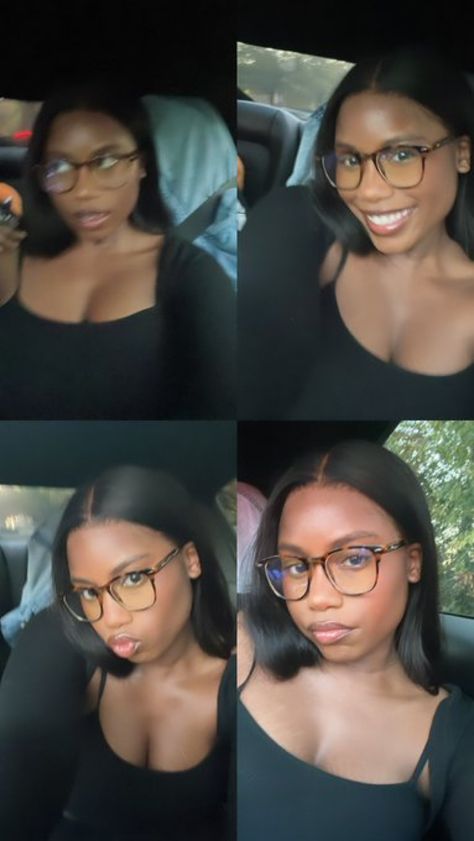 Glasses Inspo Black Women, Cute Glasses Frames For Oval Faces, Glasses For Big Nose Women, Brown Glasses Aesthetic, Glasses For Chubby Faces, Glasses On Black Women, Glasses Frames For Round Faces, Black Women Glasses, Thick Black Glasses