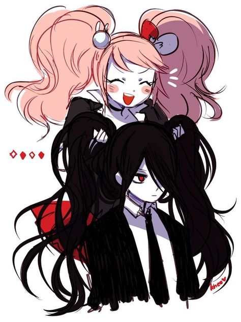 Junko Enoshima and Izuru Kamukura Kamukura Izuru, Enoshima Junko, Yass Queen, Izuru Kamukura, Junko Enoshima, Danganronpa Funny, Danganronpa 1, Super Danganronpa, Dangan Ronpa