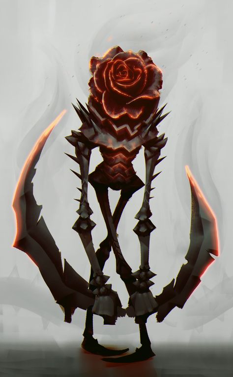 Rose demon, Alexis Rives on ArtStation at https://www.artstation.com/artwork/eQNgG Plant Monster, Výtvarné Reference, Cool Monsters, Fantasy Beasts, 다크 판타지, Monster Concept Art, Arte Obscura, Fantasy Creatures Art, Fantasy Monster