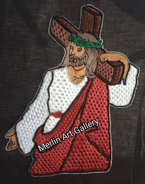 Mat Filling Stitch Design In Aari Work, Tambour Stitch, Merlin Art, Christian Photos, Aari Design, Rabbit Drawing, Jesus Drawings, Aari Blouse, Birds Embroidery Designs