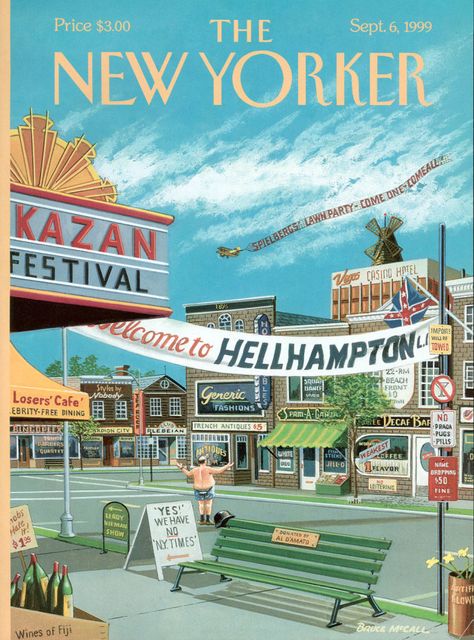 Bruce Mccall, New Yorker September, Jesse Ventura, The New Yorker Magazine, New Yorker Magazine, New Yorker Covers, Casino Hotel, Coney Island, Vintage Magazines