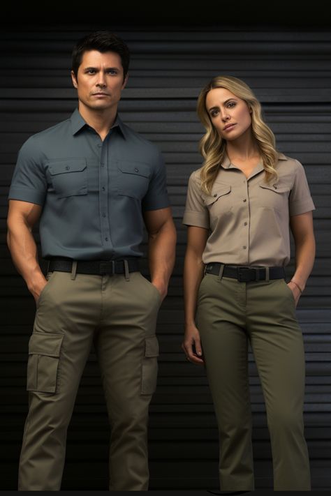 A male and female in grey Shirt with Khaki Pant Boat Shoes Outfit, Mans Clothes, Shoes Outfit, Men Style Tips, Outfit Combinations, Male And Female, Grey Shirt, Style Tips, Shirt And Pants