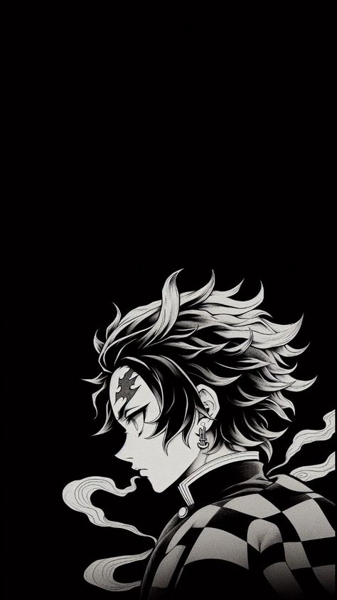 Demon Slayer Wallpaper Background, Tanjiro Dark Wallpaper, Jujitsu Kaisen Wallpaper Iphone Hd, Demon Slayer Black Wallpaper, Tanjiro Black Wallpaper, Demon Slayer Tanjiro Wallpaper, Manga Photography, Demon Slayer Black, Tanjiro Art