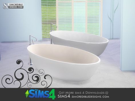 by SIMcredibledesigns.com  Found in TSR Category 'Sims 4 Showers & Tubs' Sims4 Bathroom, Die Sims 4, The Sims 4 Pc, Modern Bathtub, Cc Furniture, Latest Bathroom, Sims 4 Game Mods, Play Sims, Casas The Sims 4