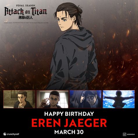 Attack on Titan on Twitter: "Happy birthday, Eren. https://t.co/OtDMABjRYN" / Twitter Eren Birthday, Today Is My Birthday, Birthday Gif, Eren Jaeger, B Day, Read Image, Its My Birthday, Boys Who, Attack On Titan