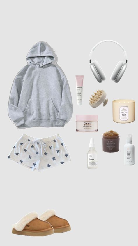 self care night💗 #outfitinspo #beauty #cleangirl #selfcare #skincare #haircare #gisou #uggs #glossier Sleep Outfit Ideas, Shuffle Outfit, Self Care Night, Selfcare Skincare, Casual Preppy Outfits, Outfit Inspo Casual, Trendy Outfits For Teens, Cute Lazy Day Outfits, Casual School Outfits