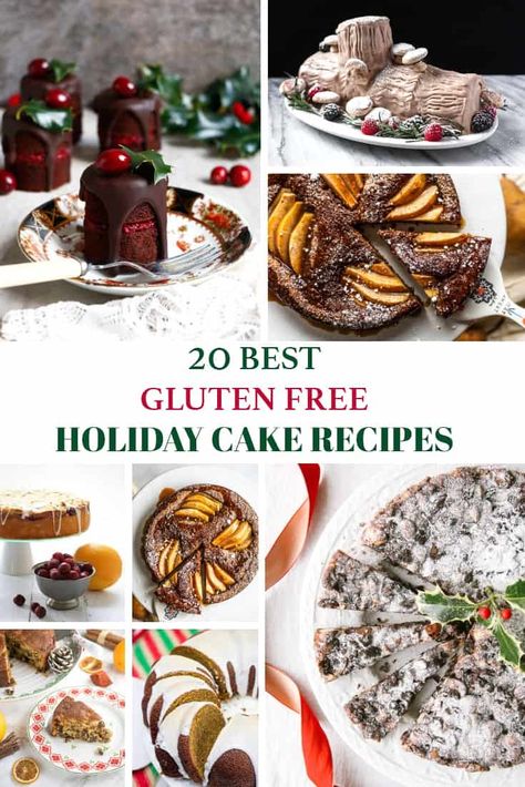 BEST Gluten Free Holiday Cakes #christmascakes #christmasrecipes #cakerecipes #glutenfreecake #glutenfreeholiday Gluten Free Christmas Bundt Cake, Gluten Free Lebkuchen Recipe, Gluten Free Xmas Cake, Vegan Gluten Free Gingerbread, Gluten Free Christmas Cake Recipe, Gluten Free Simnel Cake Recipe, Gluten Free Yule Log, Gluten Free Gingerbread Cake, Gluten Free Christmas Cake