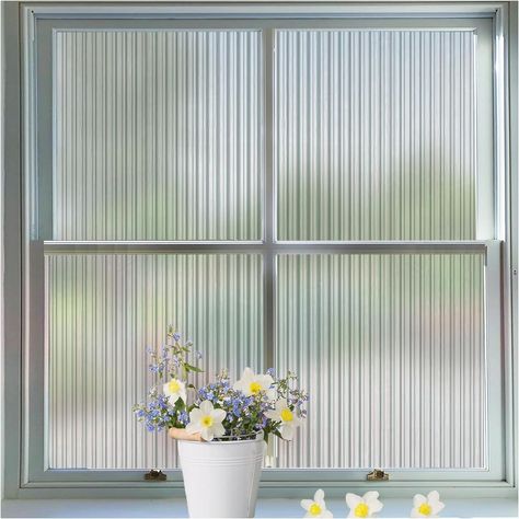 Privacy Film For Windows, Reeded Glass Window, Film For Windows, Frosted Window Film, Glass Window Film, Reeded Glass, Toilet Door, Privacy Film, Window Film Privacy