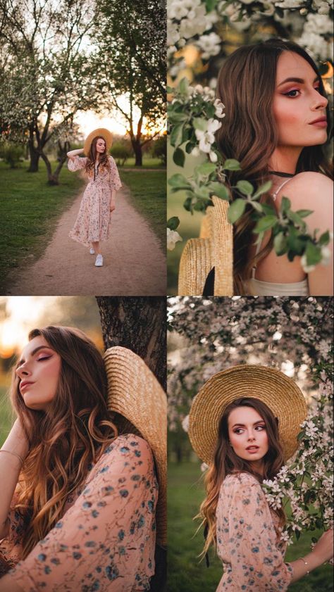 Spring Portrait Photography, Cherry Blossom Engagement, Photoshoot Spring, Spring Portraits, Spring Photoshoot, Nature Photoshoot, Photographie Portrait Inspiration, Photography Inspiration Portrait, Creative Portrait Photography