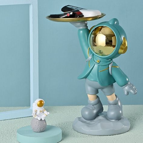 Order ome Decor Figurine Astronaut with Tray Butler Statue Spaceman ornament Decor Home Gift for Kids Resin art Office Decoration Check more at https://www.asiancraftsman.com/product/ome-decor-figurine-astronaut-with-tray-butler-statue-spaceman-ornament-decor-home-gift-for-kids-resin-art-office-decoration/ Astronaut Art, Ornament Storage, Gifts Fo, Decor Figurines, Resin Material, Small Accessories, Desk Decor, Resin Art, Home Living Room