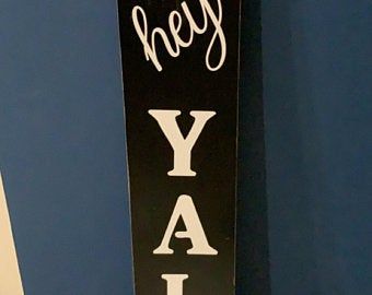 Hey Yall Porch Signs, Hey Y’all Porch Sign, Hey Yall Door Sign, Hey Yall Sign, Southern Wall Decor, Porch Rules Sign, Southern Charm Decor, Southern Signs, Wood Sign Art