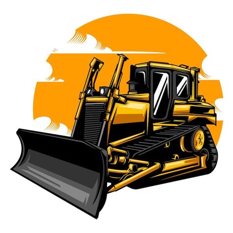 Excavator Illustration, Excavator Vector, Tractor Illustration, Classic Car Illustration, Tractor Vector, Excavator Logo, Truck Illustration, Tractor Design, Truk Besar