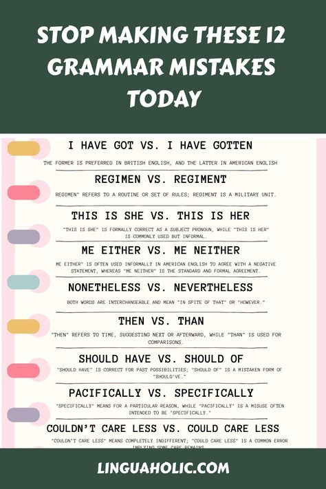 Stop making these 12 grammar mistakes today with our easy-to-follow guide. Perfect for bloggers, students, and professionals. English 101, Comma Rules, Simple English Sentences, Should Have Known Better, Grammar Mistakes, Military Units, British English, Rare Words, English Sentences