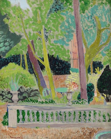 Flower Terrace, Isaac Grunewald, Garden Paintings, Flower Urn, Impressionist Landscape, Garden Painting, Contemporary Landscape, Art Business, Henri Matisse