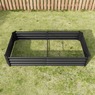 Patio Flower Boxes, Outdoor Raised Garden Beds, Metal Garden Beds, Raised Garden Bed Kits, Outdoor Planter Boxes, Raised Patio, Rectangle Planters, Metal Raised Garden Beds, Patio Flowers