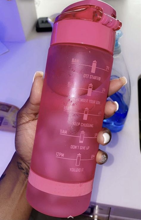 Baddie Water Bottle, Water Bottle With Times, Half Gallon Water Bottle, Bath N Body Works, Passport Online, Hygiene Care, Pink Lifestyle, Detox Drinks Recipes, Cute Water Bottles