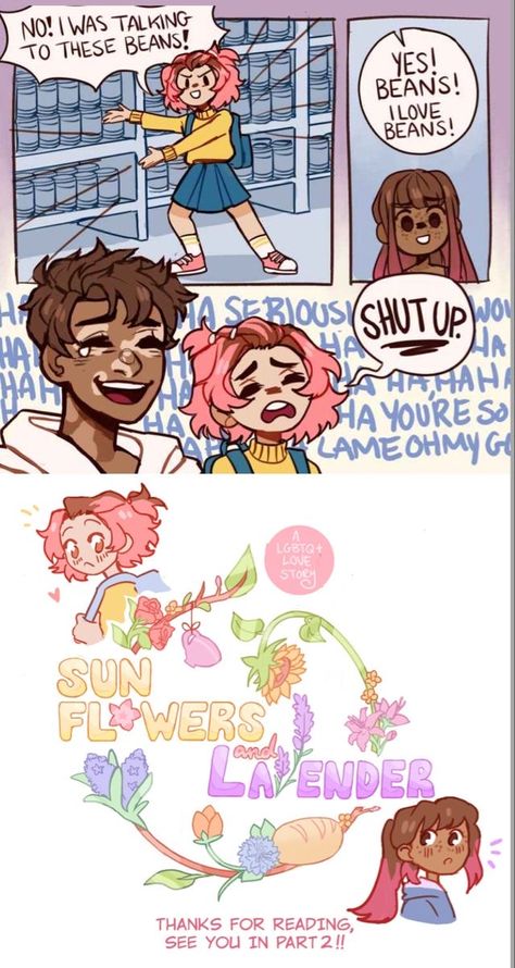 Sunflower And Lavender Comic, Lgbtq Webtoon, Lgbtq Funny, Gay Comics, Lgbt Art, Queer Art, Cute Art Styles, Gay Art, Cute Comics